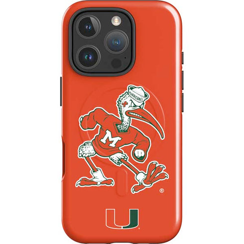 University of Miami Sebastian Mascot iPhone 16 Pro Magsafe Impact Case